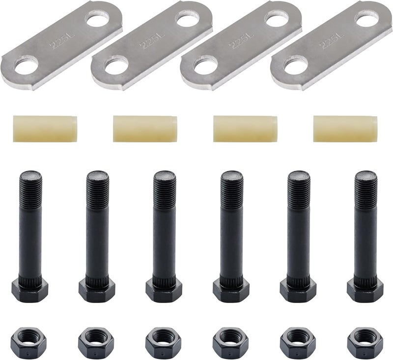 Lonffery Trailer Alex Shackle Kit, 225L Shackle Link Fit for 3,500lb-7,200lb Double Eye Spring - Image 1